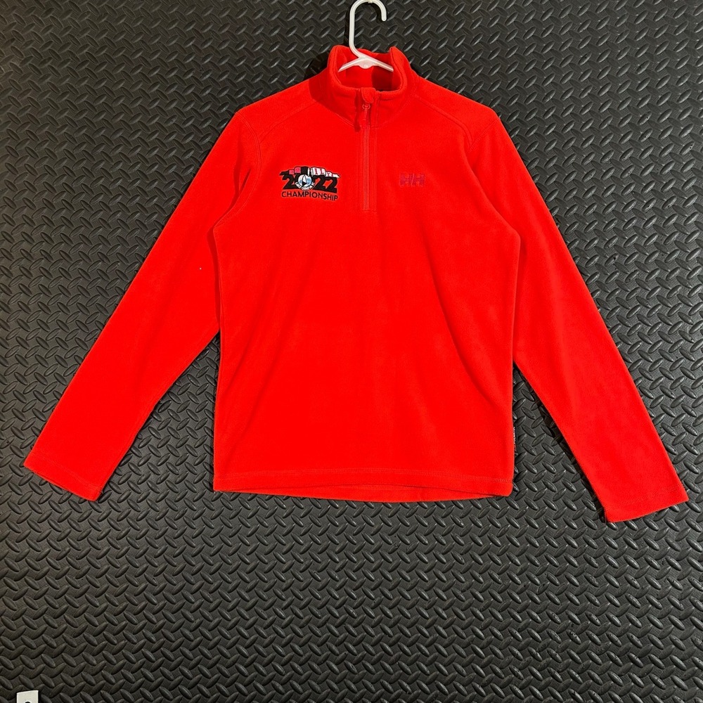 Helly‎ Hansen Red Fleece Quarter Zip Men S Outdoor Sweater 2022 Championship
